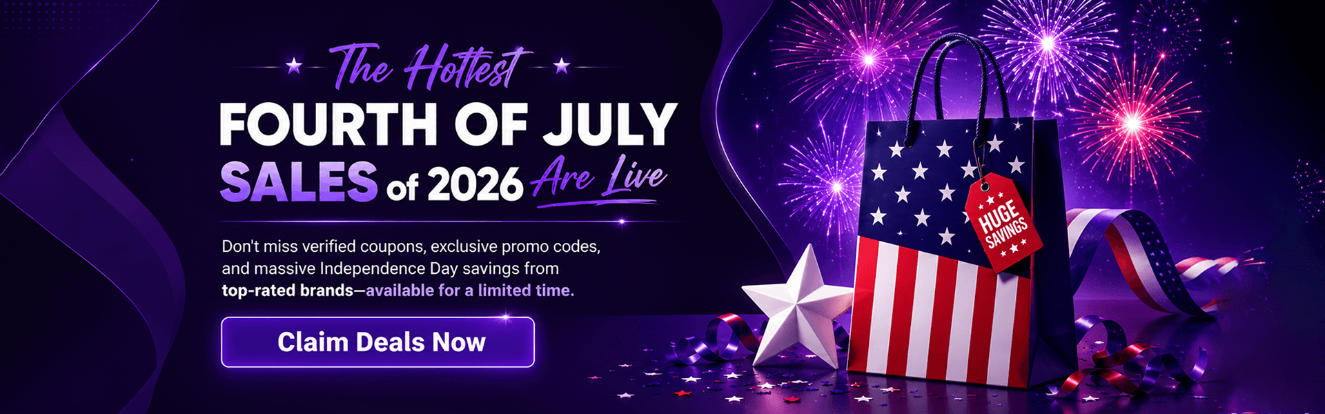 4th of July Sale 2026Banner