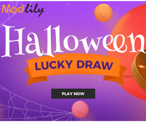 Modlily's Halloween Lucky Draw: Play and Win Coupons!
